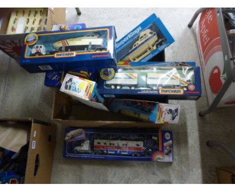 20 Boxed & carded haulage and comeercial vehicles including Siku 3721 Horse Transporter Truck & 3418 BP Kenworth Semi Tanker,