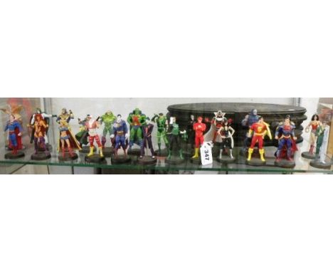 24 DC Comics Hand Painted figures including The Joker, Bizarro, Superman, Green Lantern, The Flash, Lex Luther etc (all unbox