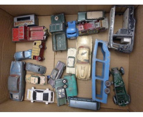 Approximately 21 vintage die cast vehicles including Corgi, Dinky and Lesney