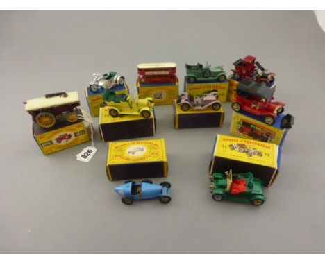 Nine boxed Match box Models of Yesteryear including Y1, Y2, Y3, Y6, Y7, Y8, Y11, Y15 & Y16 all very good with good boxes plus