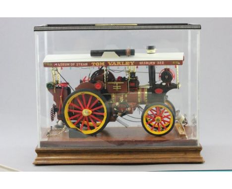 Cased scratch built model Steam Tractor Engine 'Garrett 1919' in vg condition, case approximately 14" in length