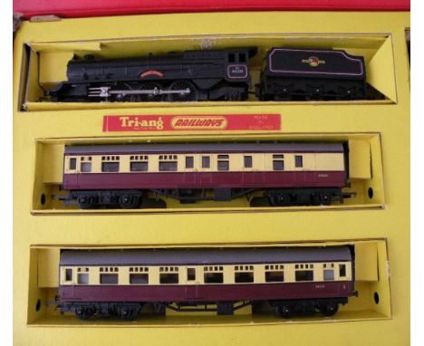 Two OO gauge Triang train sets including RS4 and RS1 with Princess Victoria engine and tender