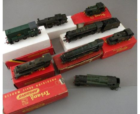 Eight OO gauge engines including featuring Hornby R156 Class 08 Diesel Shunter (boxed), Triang Princess Elizabeth, Airfix Roy