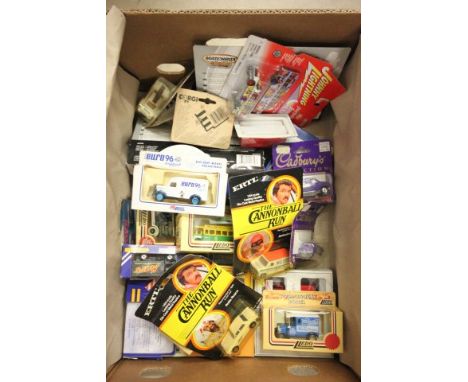 29 Boxed and carded vehicles including Corgi, Lledo, Matchbox, ERTL Cannonball Run x 2 etc