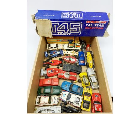 Various makers - twenty-six slot-racing models by Scalextric, Airfix, Polistil etc, including racing cars, rally cars, trucks