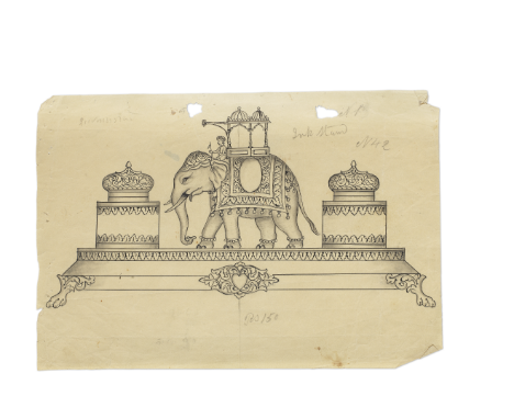 A group of designs and sketches by the workshop of Raghavji Mawji Bhuj, late 19th Century51 sheets loosely bound within archi
