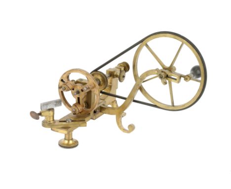 Watchmakers Mandrel, English 19th Century, English, 19th Century, unsigned, the mandrel with six-spoke hand-cranked drive whe