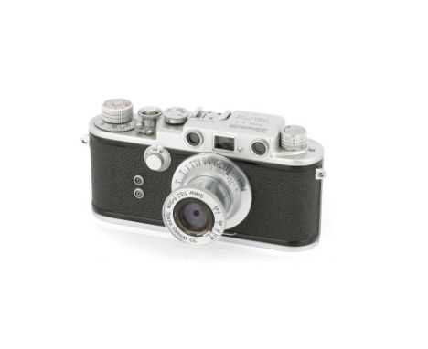 A Tanaka Optik Co, Tanack Type IV-S Rangefinder Camera, 1955, chrome, serial no. 77452, with Tokyo Optical Co. Simlar f/3.5 5