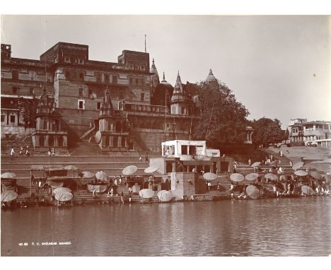 25 Photographs of India, c.1900 large gelatin silver prints, five by R C Mazumdar of Benares, others all professional, some w