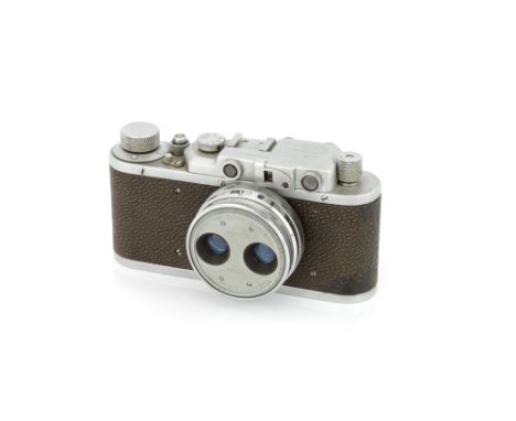 A FED Zorki Stereo Rangefinder Camera, 1961-65, chrome, serial no. 126824, with FED f/3.8 38mm stereo lens, chrome, serial no