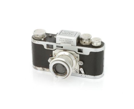 A Pignons Alpa Reflex I Rangefinder / SLR Camera, 1944-45, chrome, serial no. 11251, with Bloca-1 Anastigmat f/2.8 50mm lens,