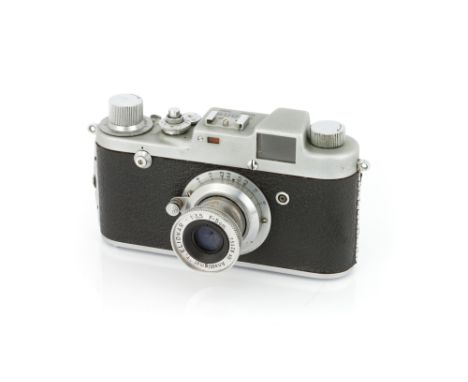 A Gatto A.G. Sonne C4 Rangefinder Camera, 1947-48, chrome, serial no. 793C, with Elionar "T" Anastigmat f/3.5 50mm lens, chro