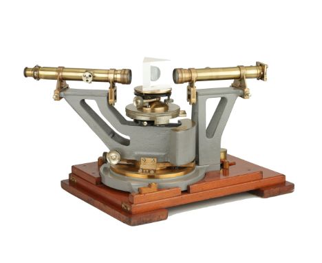 A Substantial Laboratory Spectroscope, English, c.1950, on large cast-iron base with support to collimator, telescope on rota