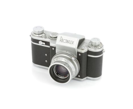 A Rectaflex Starea Rectaflex 1300 SLR Camera, 1952-56, chrome, serial no. 25586B, with Schneider Xenon f/2 50mm lens, chrome,