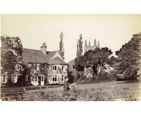 FRANK MASON GOOD (1839-1928) Charles Kingsley at Eversley, albumen print, c.1860-1865, 19.3cm x 27.8cm, on modern cream mount