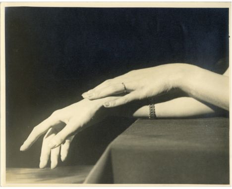 PAUL TANQUERAY (1905-1991)(att.), Hands, vintage gelatin silver print of a woman's hands, c.1940's, image 19cm x 24cm, sheet 
