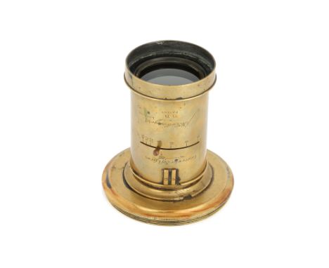 A J. H. Dallmeyer 3D f/6 Soft Focus Brass Lens, no serial no., marked to. body 'Unscrew for Soft Focus', body, G, elements, G