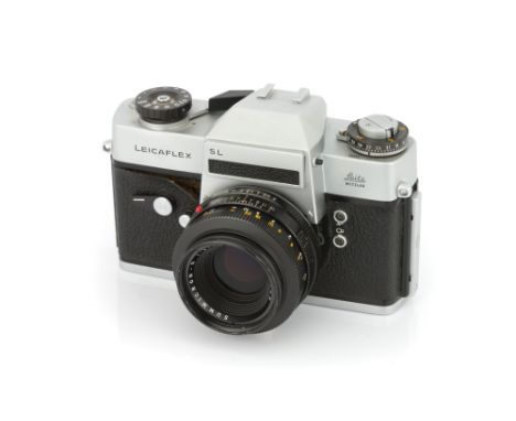 A Leica Leicaflex SL 'Attrappe' SLR Camera, chrome, with Leitz Summicron-R f/2 50mm lens, body, VGNote: Non-working display m