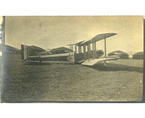 A Collection of Photographs of WWI Royal Flying Corps Aircraft A unique collection of vintage matt gelatin silver prints of a