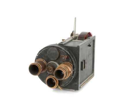 A Bell & Howell 2709 35mm Hand Crank Cine Camera, 1912, serial no. 17, with Goertz Hypar f/3.5 1⅝", brass, serial no. 392440,