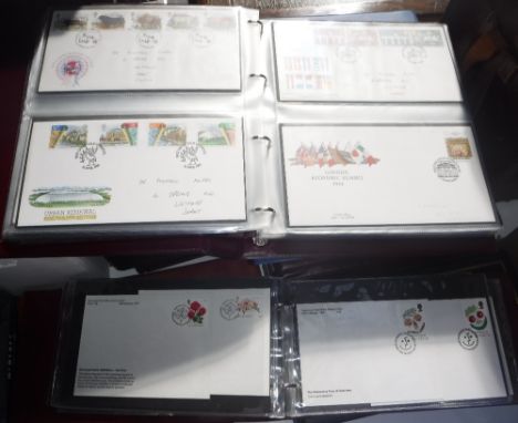 A LARGE COLLECTION OF ALBUMS containing First Day Covers and similar items, many from the Channel Islands