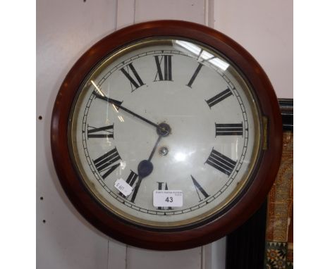 AN EARLY 20TH CENTURY MAHOGANY CASED DIAL CLOCK