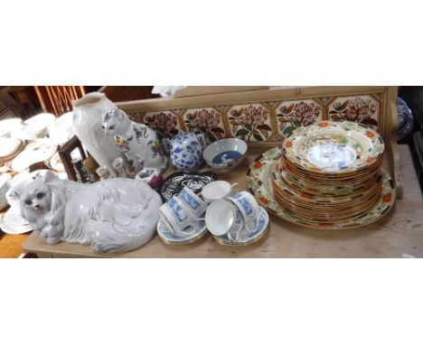 A SET OF COALPOT 'REVELRY' COFFEE CUPS AND SAUCERS and other decorative ceramics 