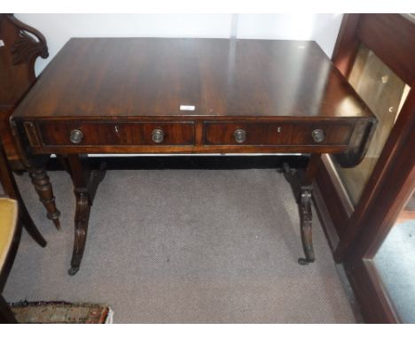 A 19TH CENTURY ROSEWOOD SOFA TABLE , 39'' wide