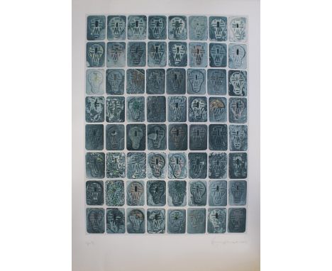 •TOM PHILLIPS, CBE, RA (b.1937) A WALK TO THE STUDIO: SIXTY FOUR STOPCOCK BOX LIDS (2); ART ON THE ROAD: ELEVEN EMBLEMES OF V