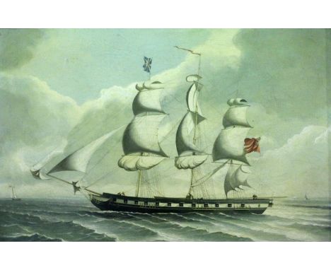 •LOUIS DODD (1943-2006) A COAST GUARD CUTTER Signed, oil on canvas 47 x 71.5cm. ++ Lined; craquelure; needs a light clean