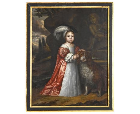 MANNER OF JAN WEESOP (Fl.1641-1649, d.1652) PORTRAIT OF A CHILD, PROBABLY ESME STUART, 2nd DUKE OF RICHMOND (1649-1660) Stand