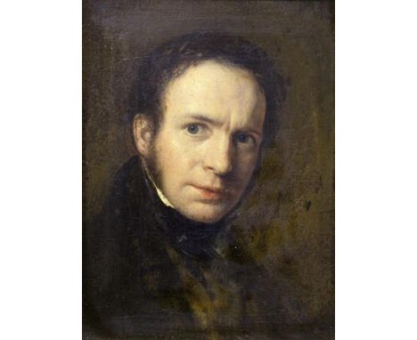 FOLLOWER OF JOHN PARTRIDGE (1789-1872) PORTRAIT OF A GENTLEMAN, A MEMBER OF THE DIXON FAMILY Bust length, oil on board 18 x 1