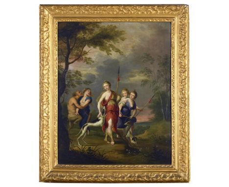 ANTWERP SCHOOL, 17th/18th CENTURY DIANA AND SATURN WITH NYMPHS; THE CONTEST OF APOLLO AND PAN; MERCURY ADMIRING HERSE; VENUS 