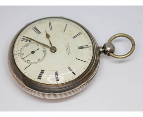 A late 19th century open face verge pocket watch, the brass fusee movement singed 'Adam Bell 118 Union Road Church' and numbe