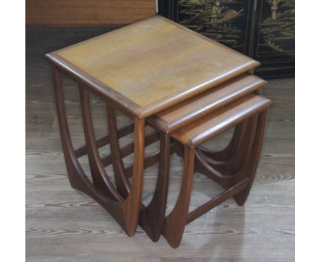 A G-Plan teak nest of tables.Condition- general wear to include surface marks and wear to the table tops and some light surfa