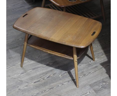 An Ercol Blonde elm and beech tray table.  Condition - good, general wear including light scuffs and marks to top etc.