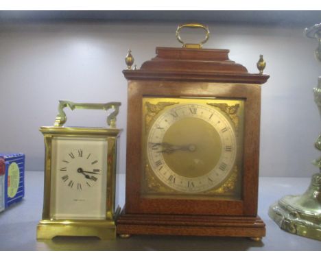 Two clocks to include a Mappin &amp; Webb carriage clock and an Elliott mantel clock 