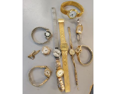 Vintage and modern wristwatches to include Ingersoll, Timex, Horax, Nivada and other items Location: Port 