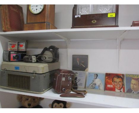 A Phillips reel to reel with vintage cameras to include a Yashica Flex, a Sirius MX-6 compact camera and other items, Locatio
