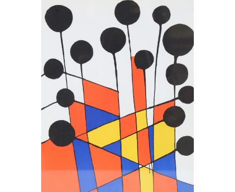 Alexander Calder, original lithograph, Le Jardin Fleuriste, published by XXe Siecle 1971, sheet size 12" x 9.5", framedGood c