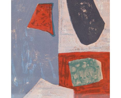 Serge Poliakoff, original lithograph, abstract in 5-colours, XXe Siecle issue 1958, sheet size 12.5" x 9.5", framedGood condi