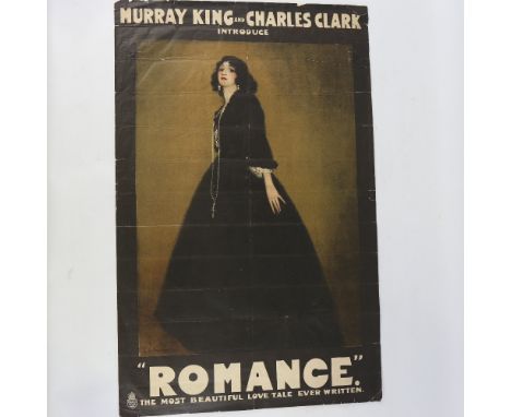Sigismund De Ivanowski (1874 - 1944), lithograph poster depicting Doris Keane in Romance, sheet size 30" x 19", unframedFoldi