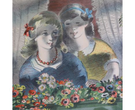 Barnett Freedman, Lyons lithograph, the window box, published 1954, 3rd series, image 29" x 38", framed Good condition