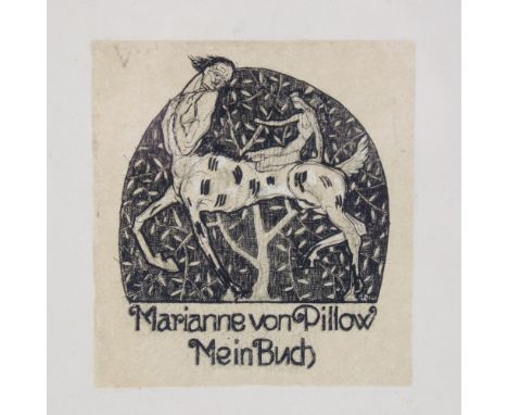 Circle of Egon Schiele, etching, centaur, unsigned, plate size 4.25" x 4", framedSlight paper discolouration 