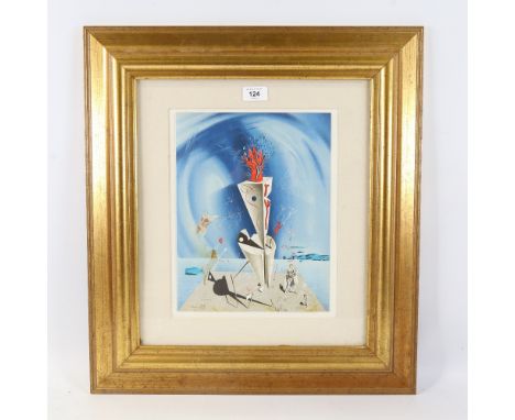 Salvador Dali, lithograph, Appareil et Main, published by Mourlot 1974, 12" x 9.5", framedGood condition 