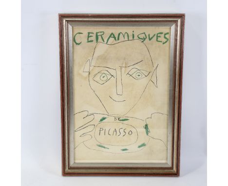 Pablo Picasso, lithograph, circa 1950s, Ceramiques, 15" x 11", framedA few faint fox marks, generally good 