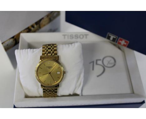A boxed Tissot 1853 men's watch (needs new battery) with paperwork etc 