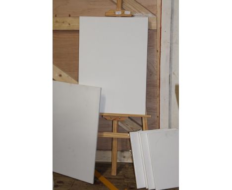 A  new artists easel &amp; collection of new canvases Collection only 