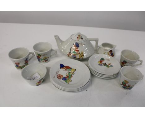 A child's ceramic tea set 