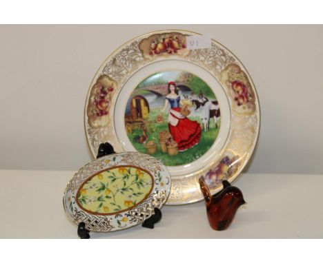 A Royal Worcester collectors plate &amp; other 